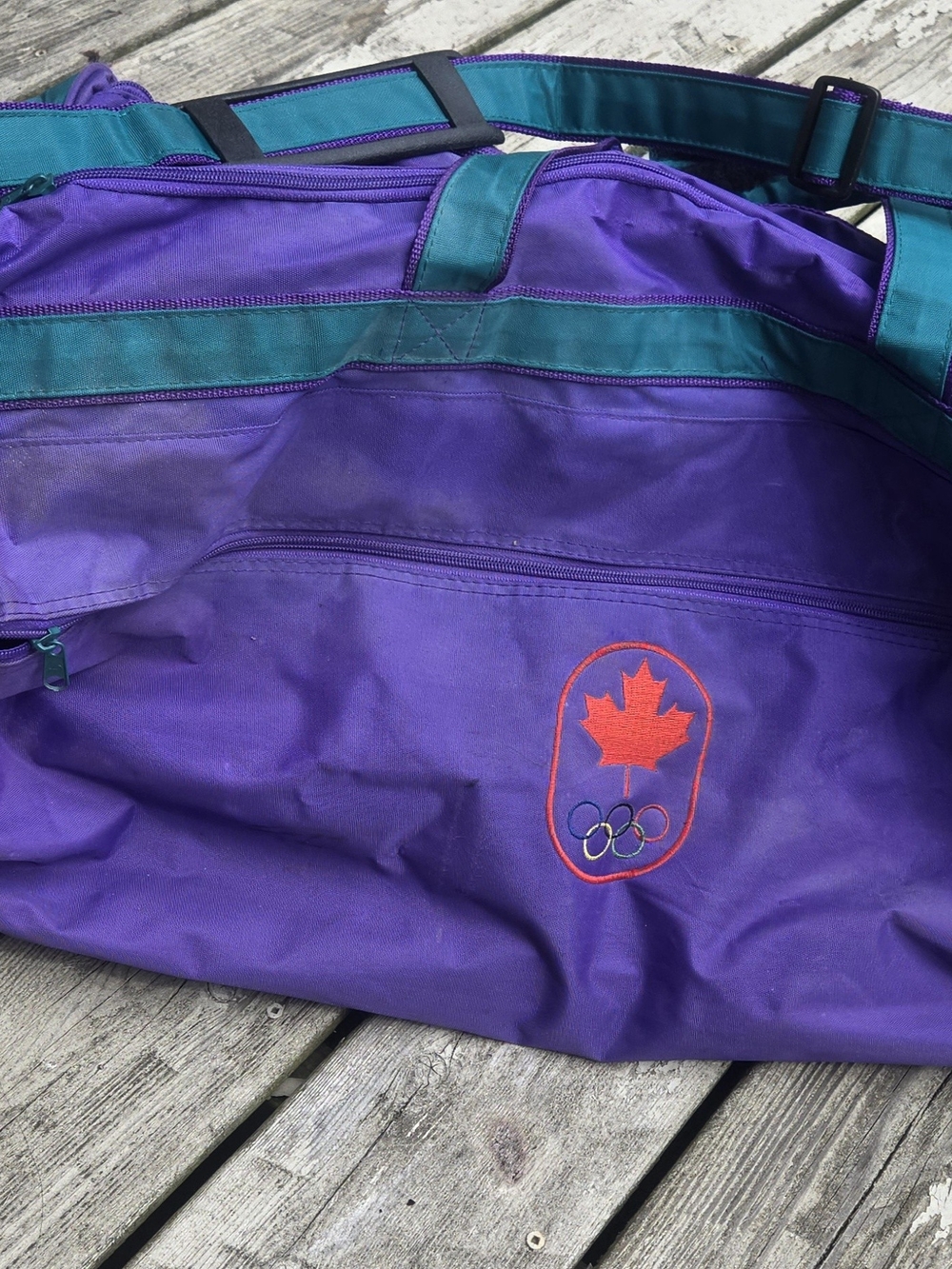 Vintage Purple and Teal 1996  Olympics Duffle Bag